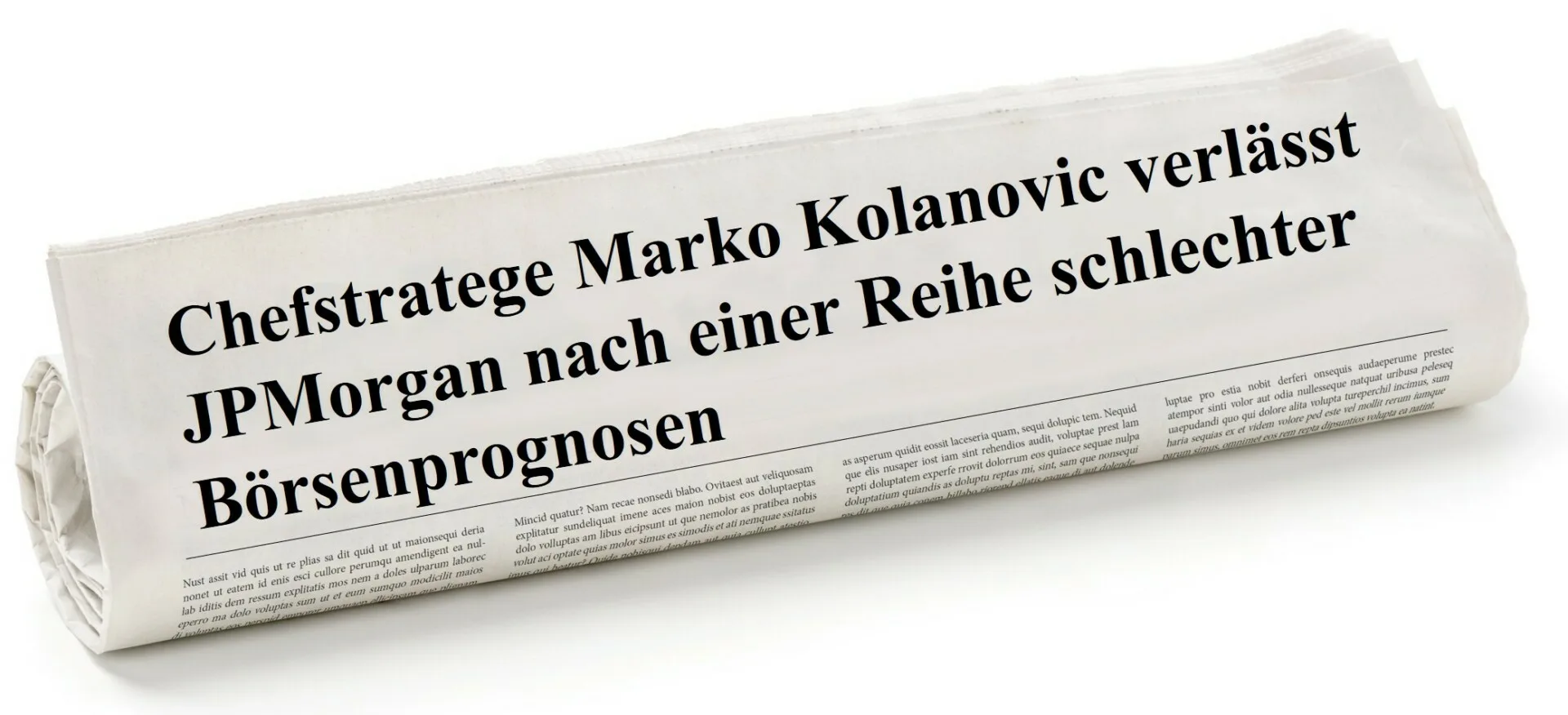 Grafik Headline: Chefstratege Marko Kolanovic verlässt JPMorgan nach einer Reihe schlechter Börsenprognosen