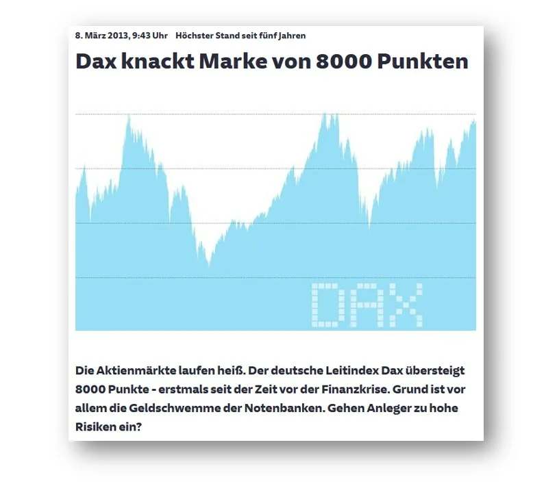 Grafik: Dax knackt Marke von 8000 Punkten